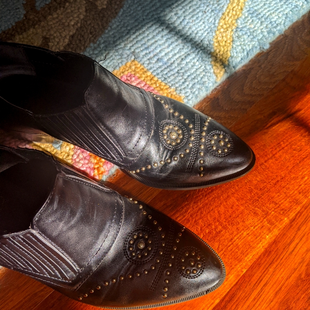 Funky Leather Mules booties